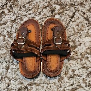 Source Unknown Brown Kids Sandals with Buckle